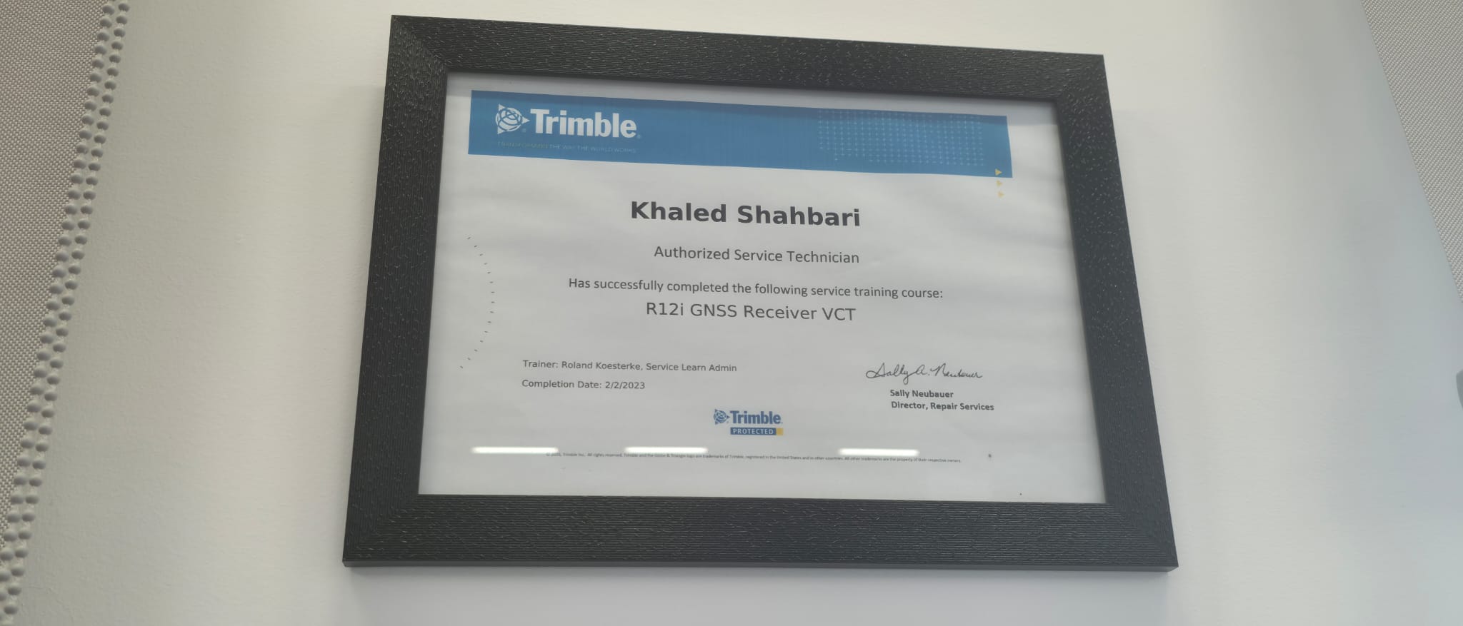 Trimble Authorized Service Technician R12i 2023