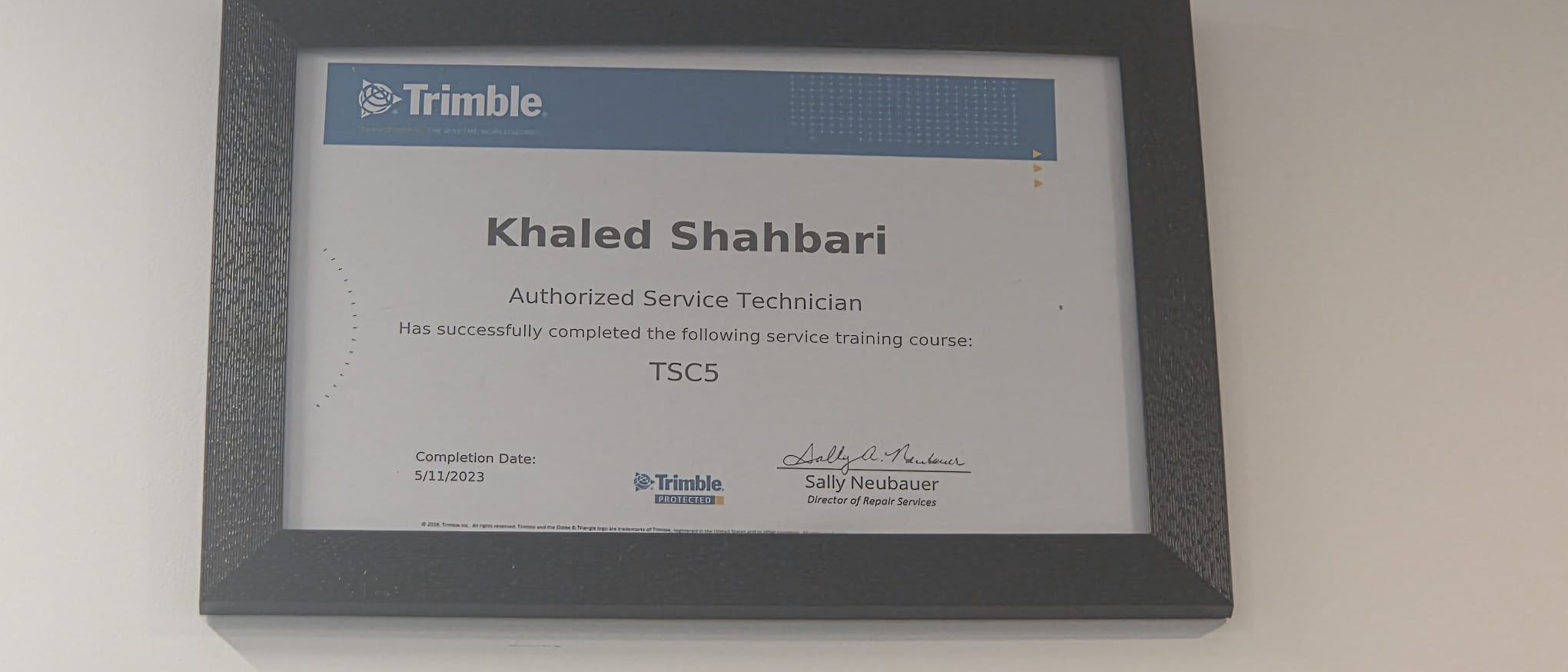 Trimble Authorized Service Technician TSC5 2023